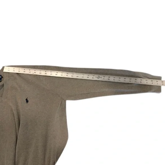 Polo Ralph Lauren Pima Cotton V-Neck Sweater Mens Gray Pullover Sweatshirt XL - Picture 6 of 6